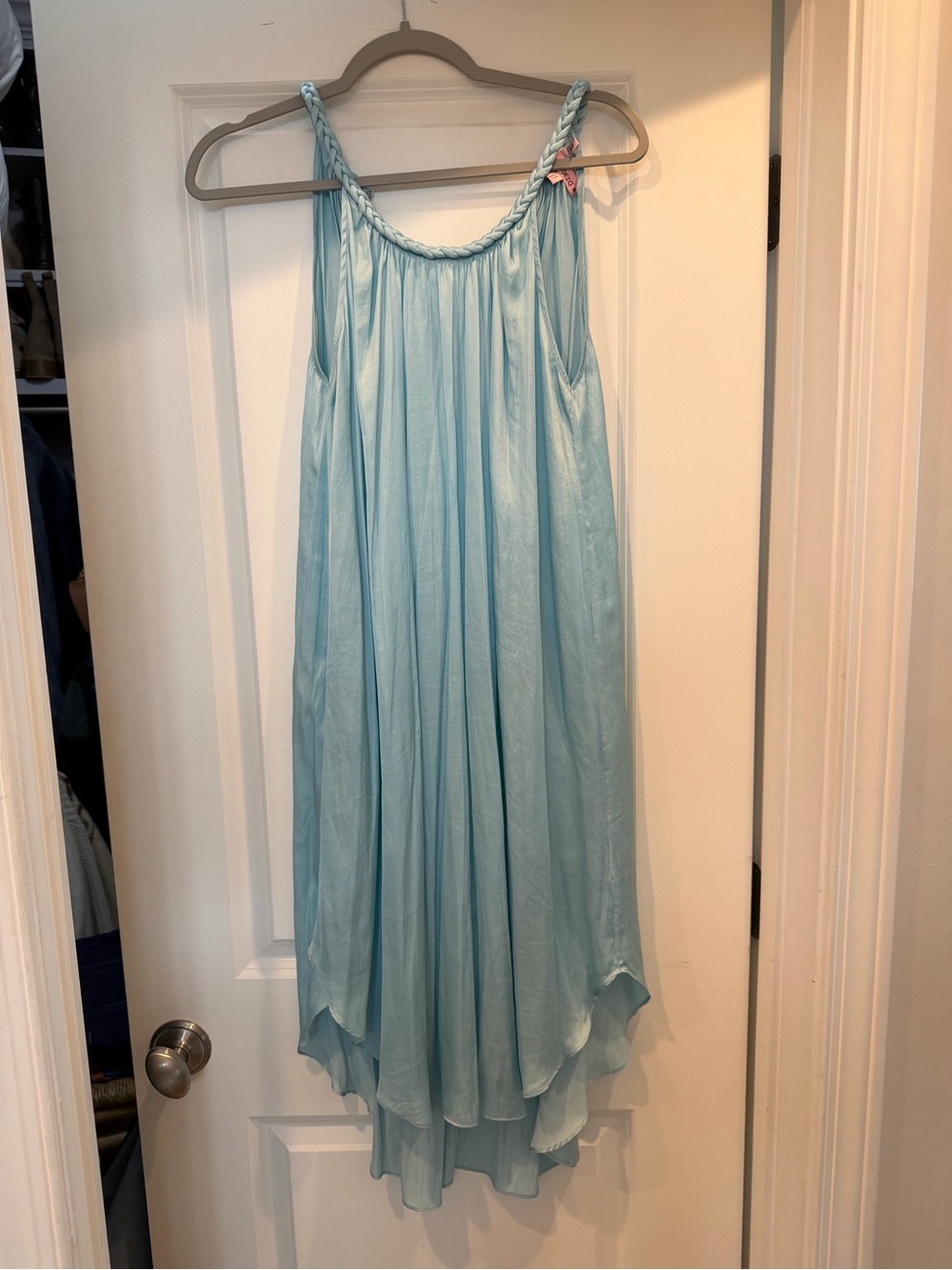 Calypso St. Barth Light Blue High-Low Maxi Dress